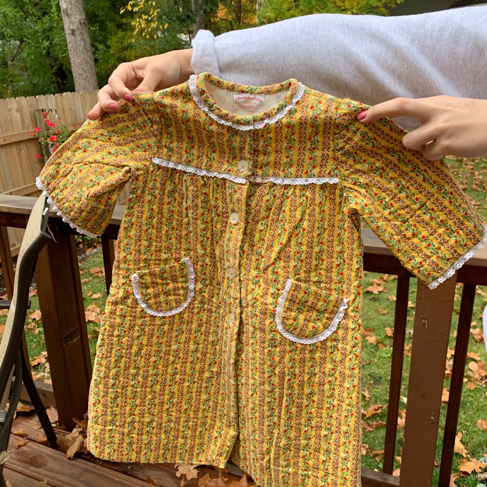 vintage children’s floral handmade coat